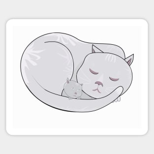 cat with kitten Sticker